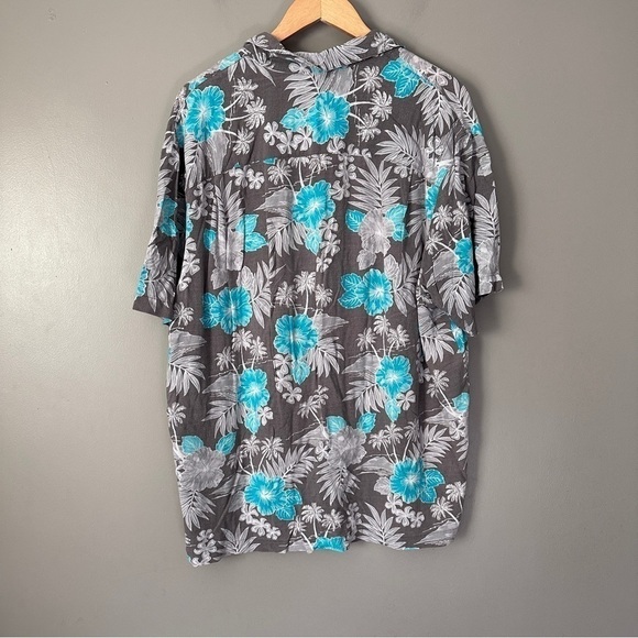George tropical print short sleeve button down - Picture 5 of 5